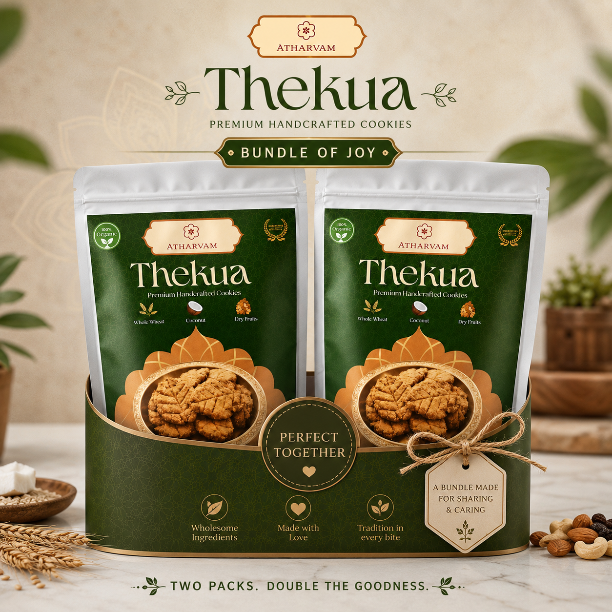 Traditional Handmade Thekua | Made with Desi Ghee & Jaggery (Combo)